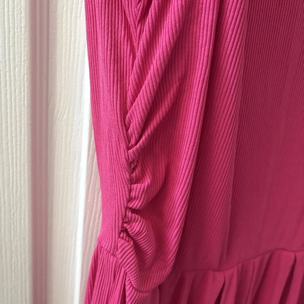 Jumpsuit Hot Pink Women's Size L Sleeveless High Waisted Pockets - Picture 5 of 11